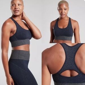 Athleta Navy Twilight Sparkle Blue Sports Bra